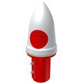 1575 MHz 3.5 dBic GPS Timing Reference Antenna with 26 dB LNA and Red Collar Mount