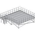 18 x 18 ft Elevated Equipment Platform with 4 ft Elevation, Handrails, Steps, and Landing