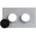 2-Port Entrance Panel with 4 in DIA Holes, Gray