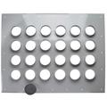 20-Port Entrance Panel with 4 in DIA Holes, Gray