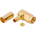 SMA R/A Crimp Plug for RG-55, RG-142, RG-223