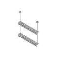 24 in Wide Galvanized Trapeze Kit with 2 Rungs