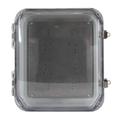 12 x 10 x 5 in NEMA 4X Polycarbonate Enclosure with Clear Door and Latch Locks, Cord Grip Only