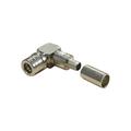 QMA Male Right Angle Crimp, Solderless, Grip X