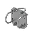 Galvanized Crossover Plate joins 2-3/8 to 3-1/2 in OD Round Members