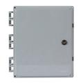 12 x 10 x 6 in NEMA 4X Polycarbonate Enclosure with Solid Door and Key Lock, Cord Grip Only 