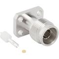2.2-5 Straight Panel Mount Solder Female in White Bronze