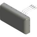 Wall/Pole Mount 4x4 MIMO Panel Antenna in Gray with 4x 4.3-10 Female Connectors