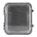 12 x 10 x 5 in NEMA 4X Polycarbonate Enclosure with (8) 1/2 in Holes and Cord Grip