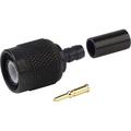 50 Ohm TNC Male Crimp Connector for RG-58/U in Black Chrome