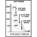 65G 220 ft Guyed Tower Kit