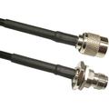 2 ft TWS-195 Cable Assembly with RP TNC Male - RP TNC Female Bulkhead Connectors