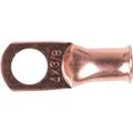 1 Hole Non-Insulated Copper Lug Ring Terminal, #4 AWG, 3/8 in Stud, 10 Pack