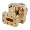 Brass Fixed-Tuned CPR90G Flange for Elliptical Waveguide 90