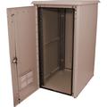 One (1) Bay Outdoor Cabinet Enclosure with Front and Rear Doors in Cream