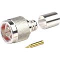 N Male Straight Crimp Connector for RG-8/U and RG-213/U Cables