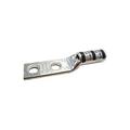 #2 AWG Solid, 2 hole, long barrell lug