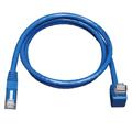 10' Cat6 Gigabit Assy RJ45 R/A Down M - RJ45M Blue