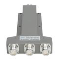 600 - 6000 MHz Three-Way Wilkinson Power Splitter with 4.3-10 Female Connectors