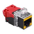 Cat 6A EL Connection Module RJ45 Keystone in Yellow