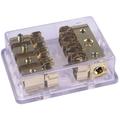 Fuse Block, 4 Line AGU, gold, clear cover