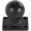 RAM® Ball Base with 4-Hole Rectangular Base and C-Size 1.5 in Rubber Ball