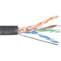 DataTuff® Cat 5e 24 AWG 4-Pair STP Cable, Black