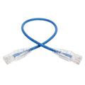 1 ft Cat 6 Gigabit Snagless Slim UTP Ethernet Cable with RJ45 Male/Male, Blue