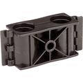 Double Click-On Hanger for 1/2 in Coax Cable, Black, 10 Pack