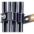 Double Click-On Hanger for 1/2 in Coax Cable, Black, 10 Pack