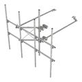 G23RHDX Tower Sector Frame with Spine Extension, 12.5 ft x 2.88 in OD Face Pipes