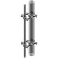Heavy-Duty Pipe-to-Pipe Clamp, Joins (2) 2-3/8 to 5 in OD