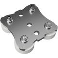 Flat Base Magnetic Bracket, (3) 3/8 in Threaded Bolt Holes