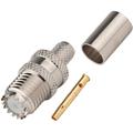Mini-UHF Female Straight Crimp Connector for RG-59/U Cable