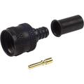 Mini-UHF Male Straight Crimp Connector for RG-58/U, Black Chrome