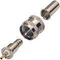 50 Ohm Mini-UHF Male Straight Crimp Connector for RG-58/U, 25 per Pack