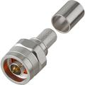 N Male Crimp Connector with Captive Pin and Hex Nut for LMR®-400, CNT-400, 8214, and 9913