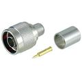N Male Straight Crimp Connector for RG8 and 400 Series Cable