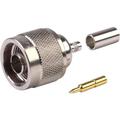 N Male Straight Crimp Connector for RG58, RG141, and LMR®-195 Cables