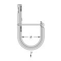 nVent CADDY Cat HP 2 in Steel J-Hook with Wide Base and Smooth Beveled Edges