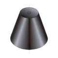 RADIAFLEX® Cable Round Base, 3.15 in, Flame Retardant, Black