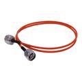 2 m DC - 6 GHz Red Plenum Coax Cable Assembly with N Male - N Female Connectors