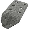 Structural Plate for Connecting 2-3 in OD Round Members, Galvanized Steel