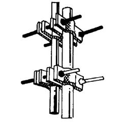 Outdoor Pipe Mounting Kit for 3.5 in OD Round Members, Galvanized Steel