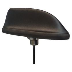 2-in-1 Direct Mount SharkFin Antenna (UHF 440-470 MHz / 750-960 MHz + GNSS L1/L2/L5) with SMA Male Connectors, Outdoor, Black