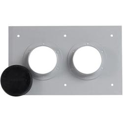 2-Port Entrance Panel with 4 in DIA Holes, Gray