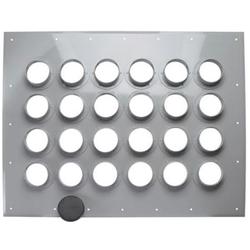 20-Port Entrance Panel with 4 in DIA Holes, Gray