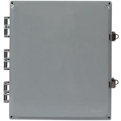 14 x 12 x 6 in NEMA 4X Polycarbonate Enclosure with (8) 5/8 in Holes and Cord Grip