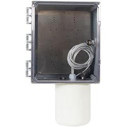 12 x 10 x 6 in NEMA 4X Polycarbonate Enclosure with Integrated Omni Antenna and 4 RPSMA Connectors