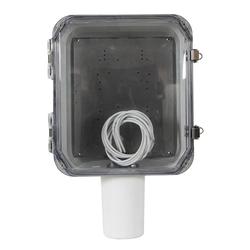 12 x 10 x 5 in NEMA 4X Polycarbonate Enclosure with Integrated Omni Antenna and 4 RPSMA Male Connectors